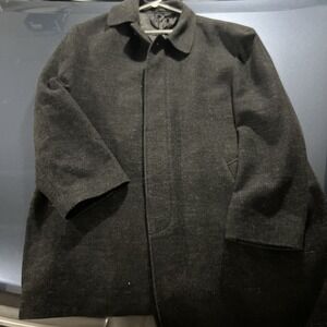 Lauren Ralph Lauren Trench Coat L/XL Black Women's Buttoned